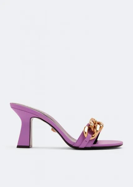 Сандалии VERSACE Medusa chain sandals, фиолетовый