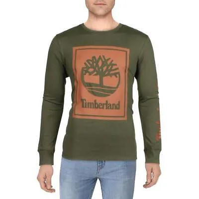 Мужская зеленая хлопковая футболка с логотипом Timberland S BHFO 3095
