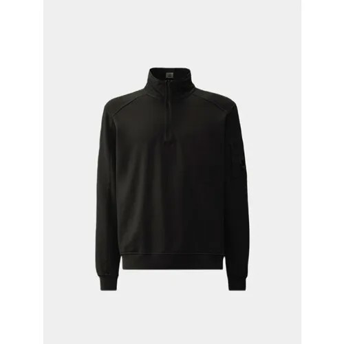 Свитшот C.P. COMPANY Light Fleece Zipped Sweatshirt, размер L, , чёрный