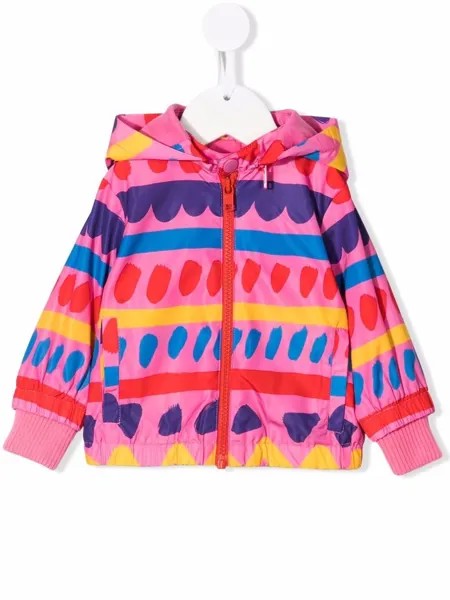 Stella McCartney Kids худи на молнии с геометричным принтом
