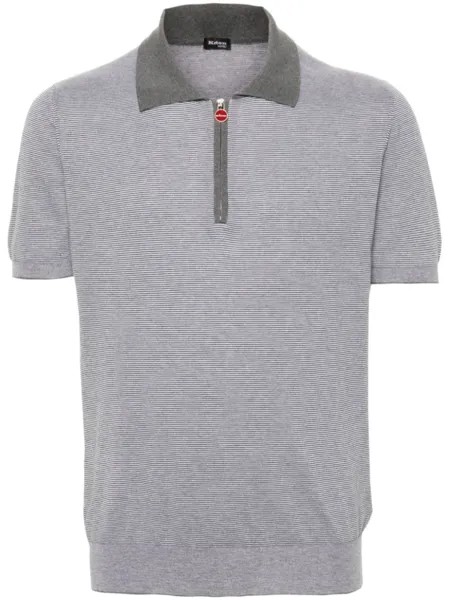Kiton рубашка поло в полоску, серый