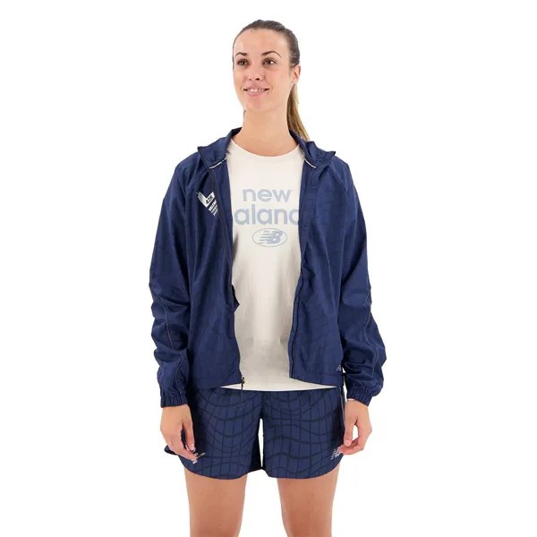Куртка New Balance Valencia Marathon Impact Run Packable, синий