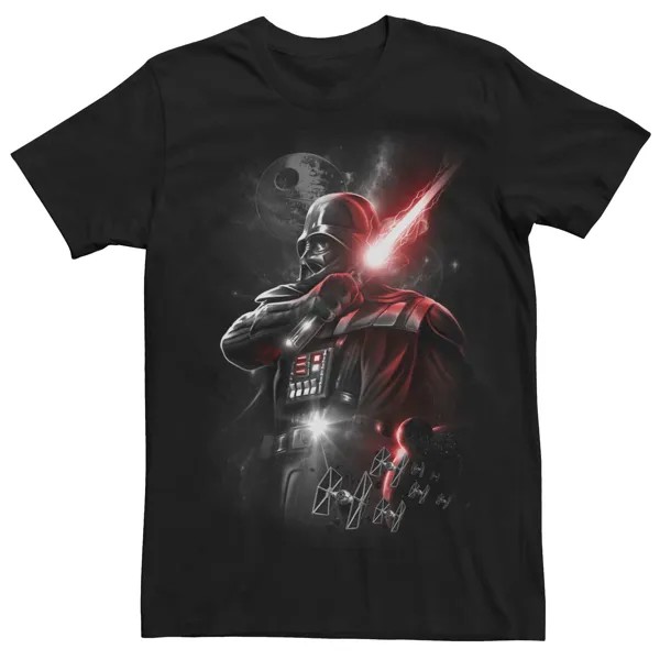 Мужская темная космическая футболка «Звездные войны Дарт Вейдер», Черная Licensed Character, черный