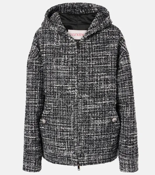 Твидовый жакет Mossi меланжевого цвета Valentino, серый