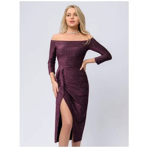 Платье 1001dress, размер XXL, серебряный