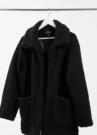 Черная плюшевая куртка Brave Soul Plus-Черный