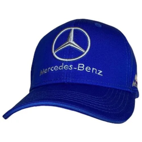 Бейсболка бини Mercedes-Benz Бейсболка Мерседес Кепка Mersedes, размер 55-58, голубой, синий