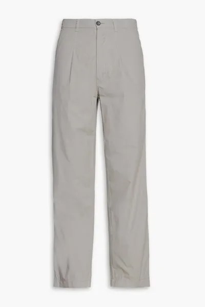 Плиссированные хлопковые брюки чинос Kenzo, серый