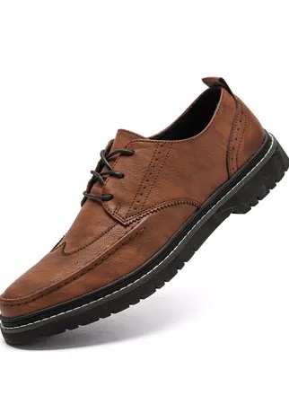 Мужские броги на шнуровке Soft Sole Non Slip Retro Oxfords