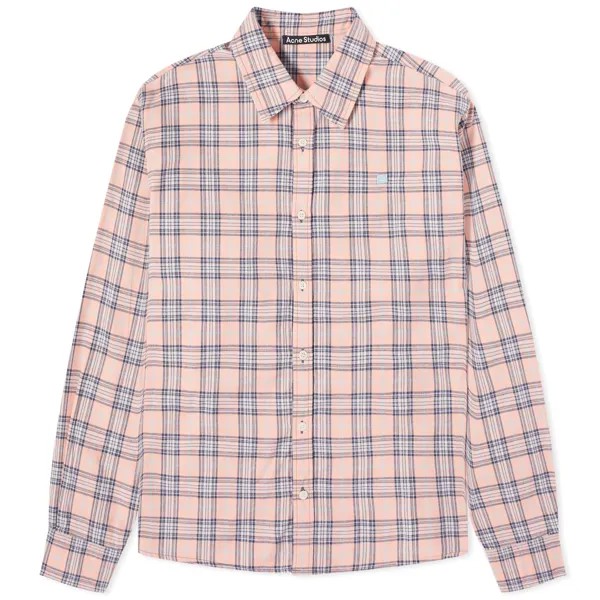 Рубашка Acne Studios Sarlie Dry Flannel Check, цвет Pink & Blue