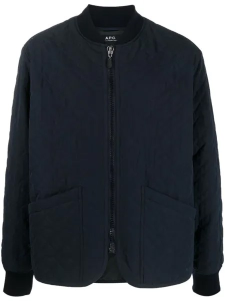 A.P.C. стеганый бомбер, синий