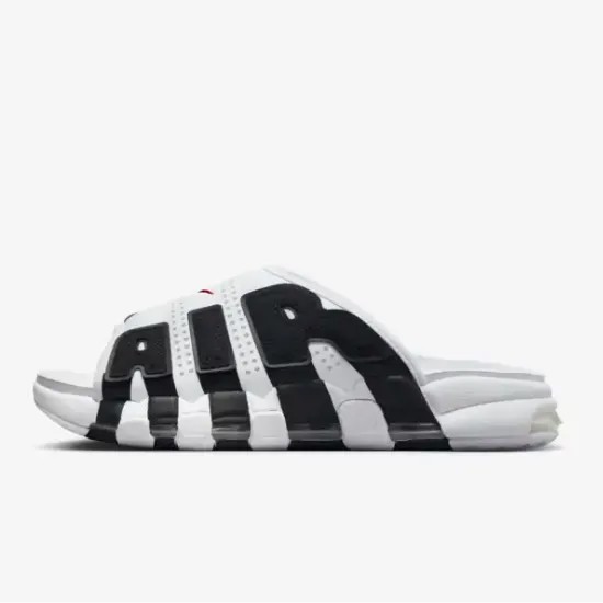 Женские шлепанцы Nike Air More Uptempo Slide Slippers White-Black (DX6405-200)