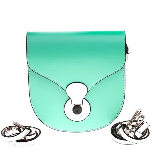 Кожаная сумка Tosca Blu Galileo Shoulder White Sea Green