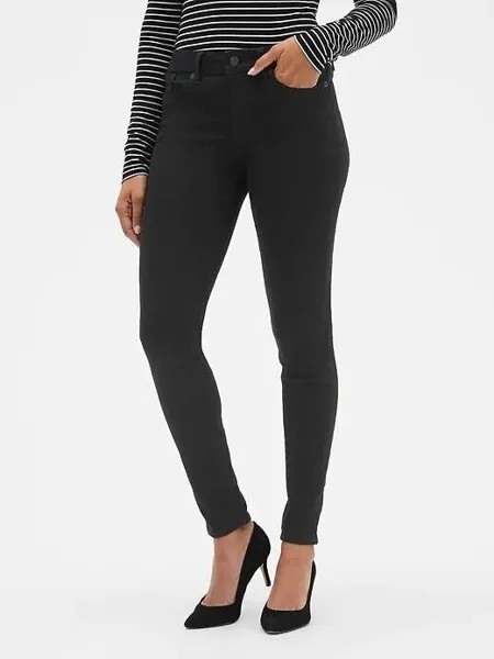 Черные эластичные джинсы Gap True Skinny Sculpt, размер 27p, размер 4 для миниатюрных размеров