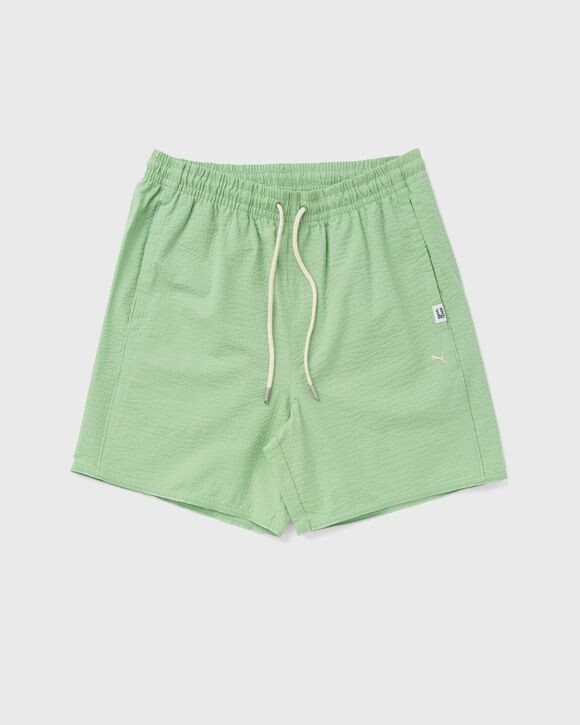 Шорты Puma Mmq Seersucker Shorts, цвет pure green