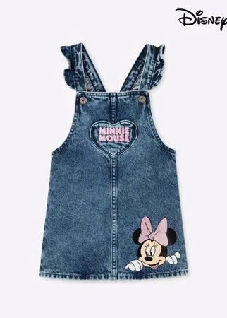 Джинсовый сарафан с принтом Disney и оборками для девочки Gloria Jeans