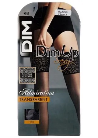Чулки DIM Dim Up Sexy Large Jarretiere Dentelle, 15 den, размер 1, noir (черный)