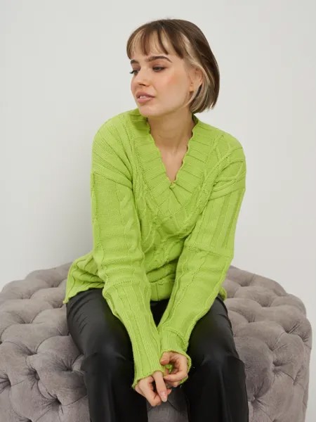 Пуловер женский BE YOU зеленый