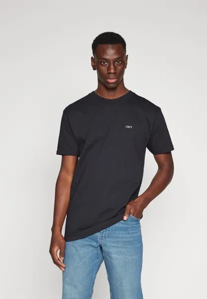Футболка с принтом RIPPED ICON UNISEX Obey Clothing, цвет black