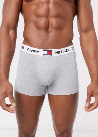 Серые боксеры-брифы с флагом на поясе Tommy Hilfiger-Серый