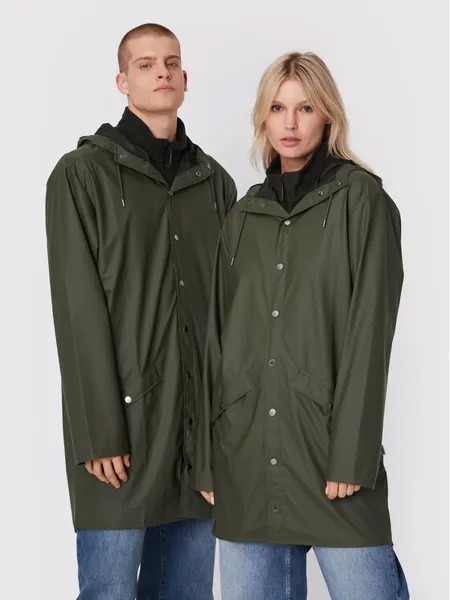 Дождевик стандартного кроя Rains, зеленый