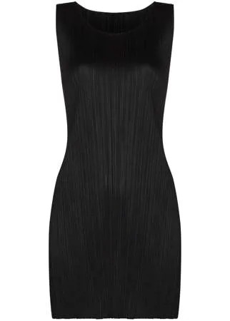 Pleats Please Issey Miyake плиссированное платье мини без рукавов