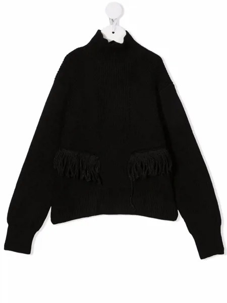 TWINSET Kids джемпер с бахромой