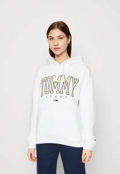 Толстовка Tommy Jeans Pop Collegiate Hoodie, белый / июньский ирис