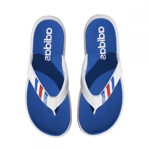 Шлепанцы ADIDAS Comfort FY8655-FTWR WHITE/TEAM ROYAL BLUE/SCARLET