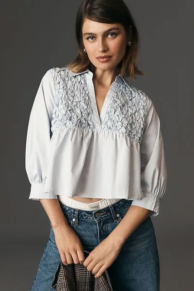 Топ Maeve Babydoll со сборками, небесный