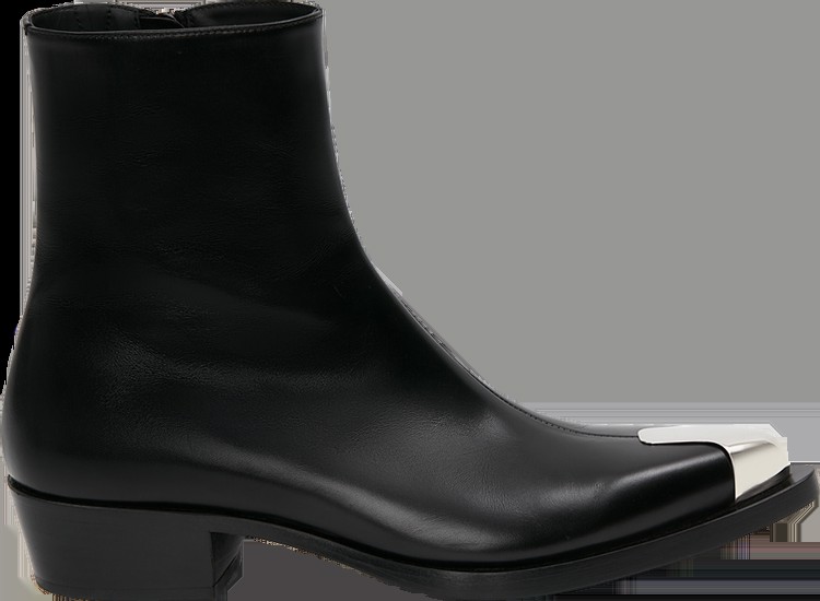 Кроссовки Alexander McQueen Punk Boot 'Black Silver', черный