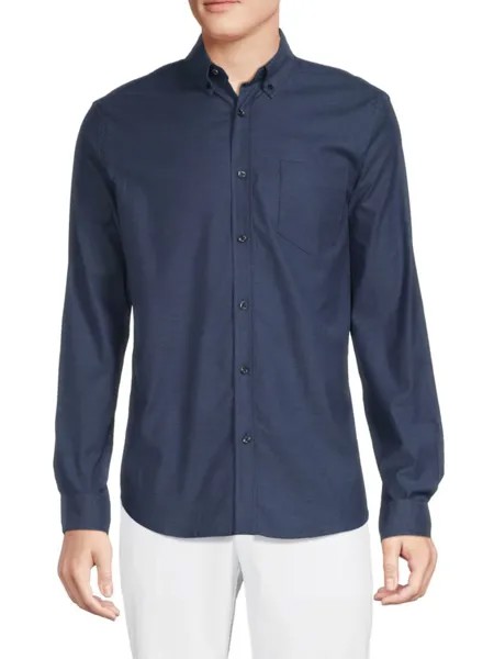 Оксфордская рубашка с воротником на пуговицах Ben Sherman, темно-синий