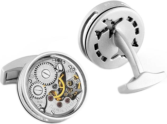 Запонки мужские Tateossian CL7285 серебристые