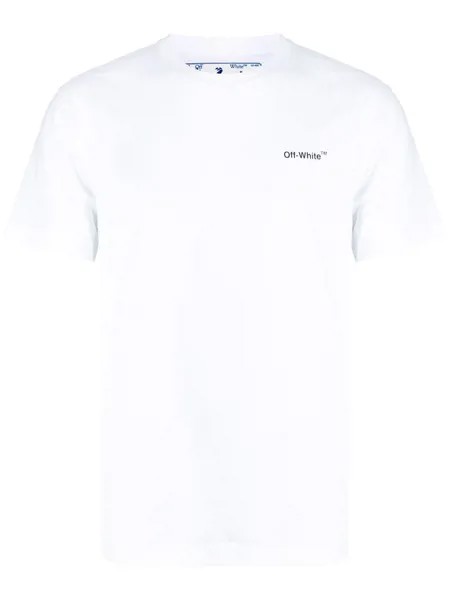 Off-White футболка с принтом Wave Diag