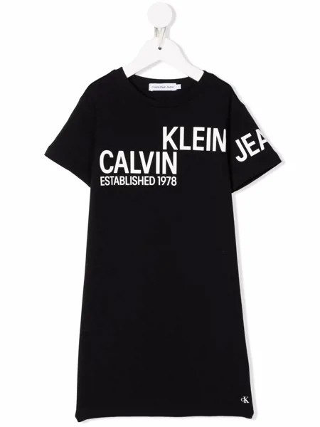 Calvin Klein Kids платье-футболка с логотипом