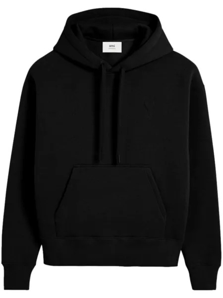 AMI Paris худи с монограммой Ami de Coeur, черный