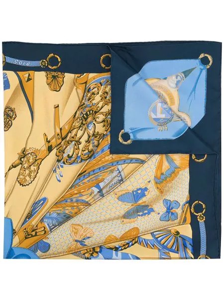 Hermès шелковый платок Soleil de Soie 1990-х годов