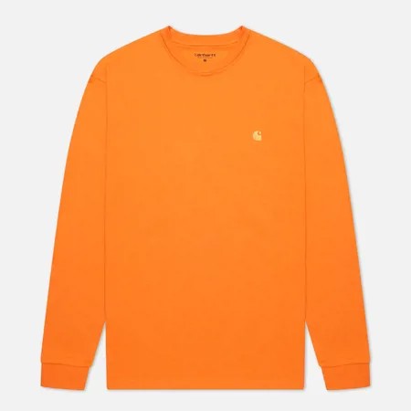 Мужской лонгслив Carhartt WIP L/S Chase, цвет оранжевый, размер XL