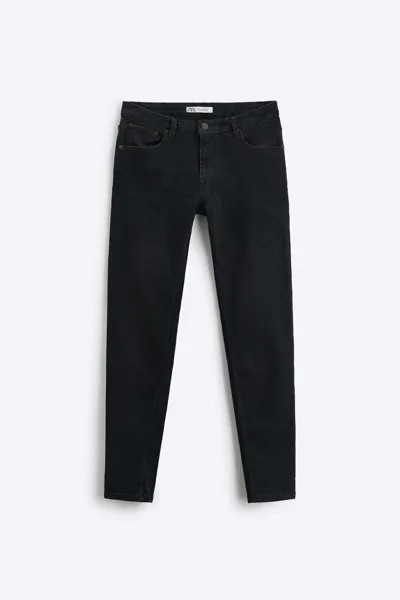 Джинсы Zara Skinny Fit, угольно-черный