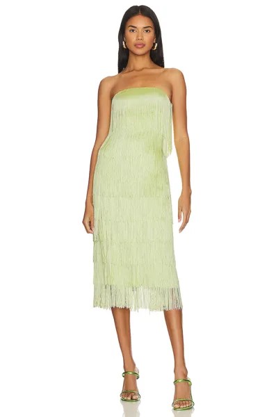 Платье миди House of Harlow 1960 X Revolve Marquise Fringe, цвет Honeydew