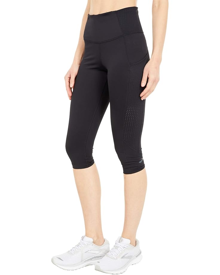 Брюки Brooks Method 1/2 Crop Tights, черный