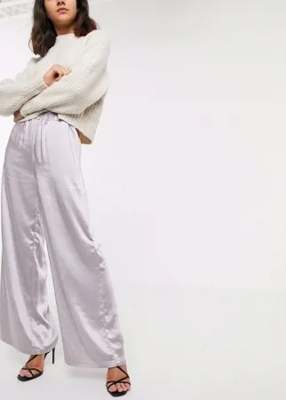 Атласные брюки с широкими штанинами Dr Denim-Серебряный