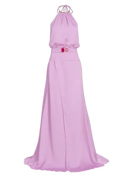 Платье Marie с воротником-халтер и поясом Silvia Tcherassi, цвет rose