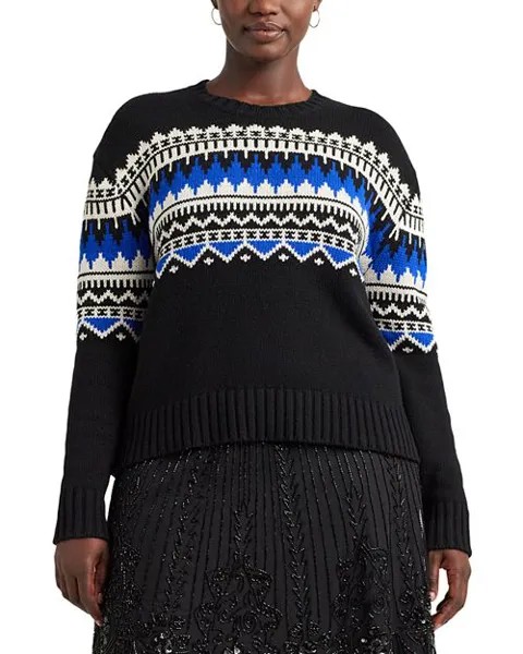 Свитер с круглым вырезом Ralph Lauren Fair Isle Ralph Lauren, цвет Black