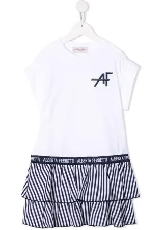 Alberta Ferretti Kids платье из джерси с оборками