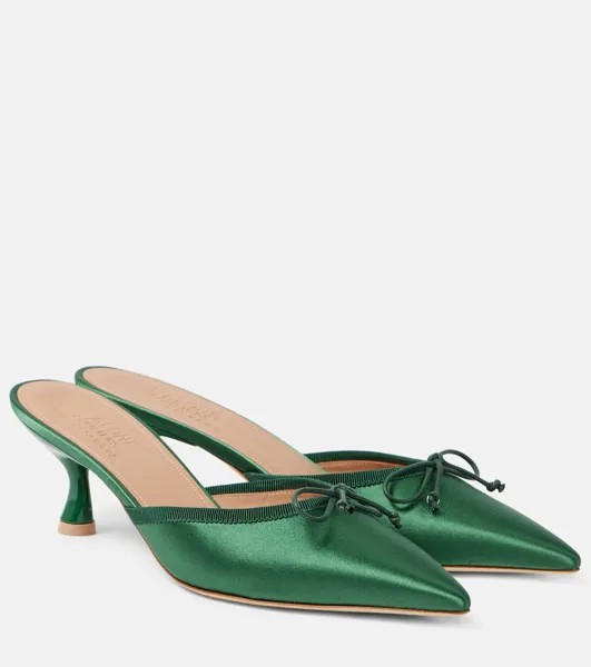 Атласные туфли-лодочки Rose 45 из коллаборации с Tabitha Simmons Malone Souliers, зеленый