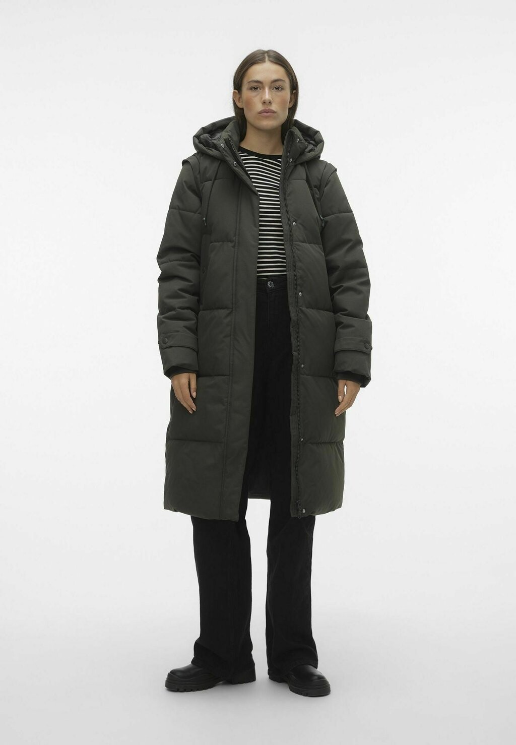 Зимнее пальто VMMARGARET Vero Moda, темно-зеленый