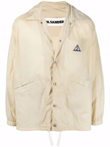 Jil Sander пальто на кнопках с вышивкой