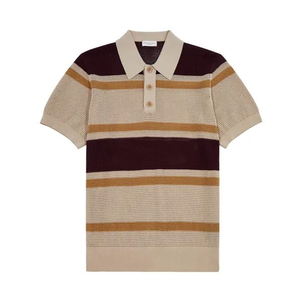 Поло Dries Van Noten Mindo Stripe Polo, бежевый