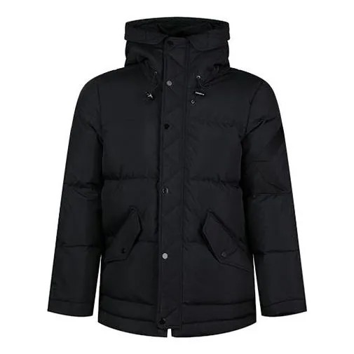 Пуховик Air Jordan Wings Outdoor mid-length hooded down Jacket Black, черный